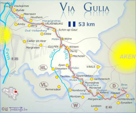 Via Gulia kaart